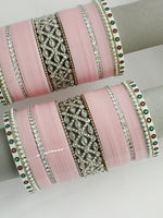 Ishrat Bridal Choora Bangle Set
-Pastel Pink 