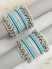 Purvanshi Bangle Set / Stack-Turquoise
