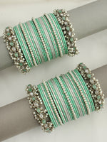 Saavya Bangle Set / Stack-Mint Green