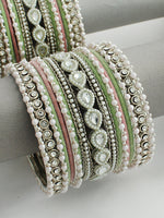 Amisha Bangle Set / Stack-pastel pink / mint green
