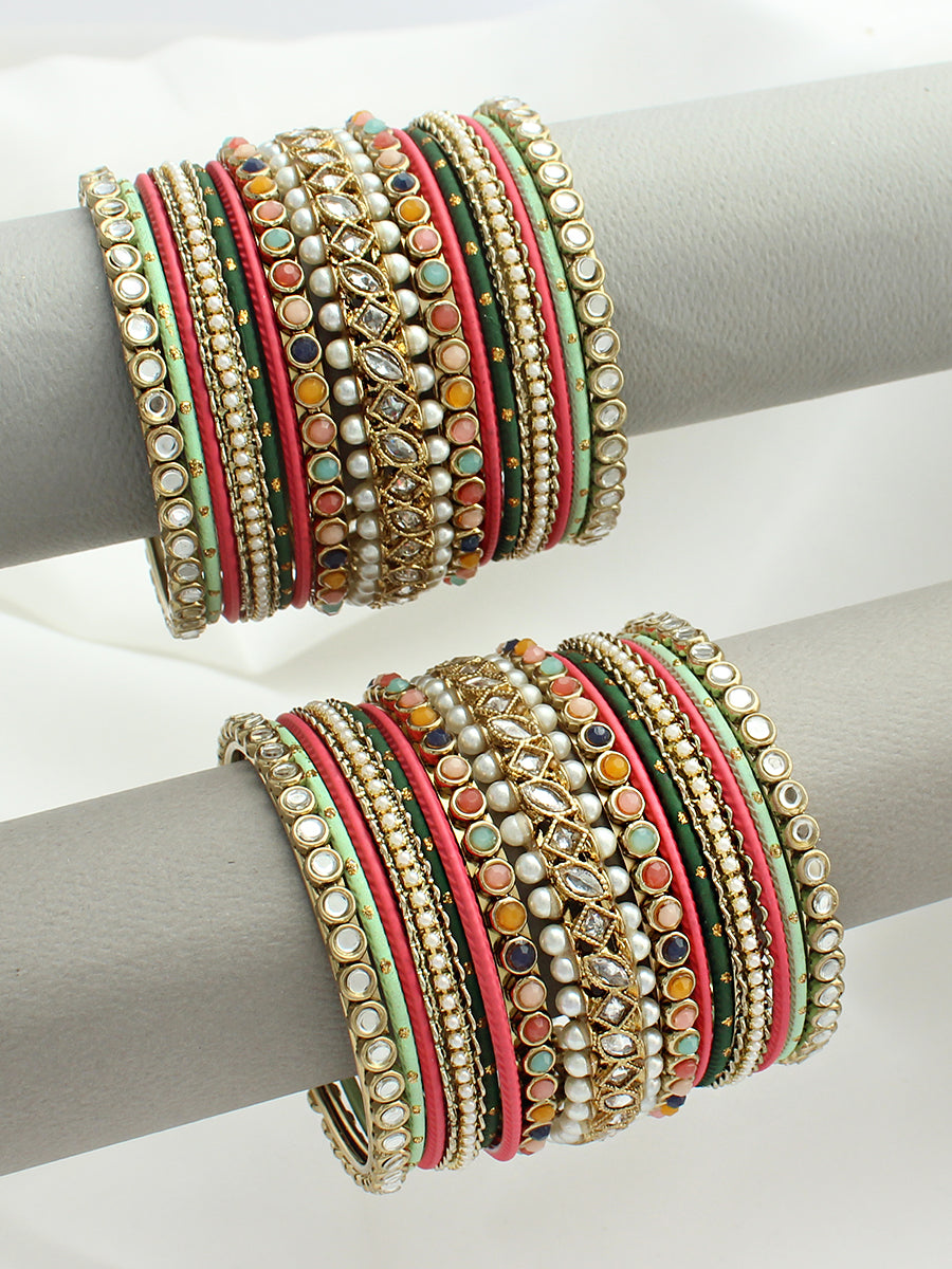 Nirali Bangle Set / Stack-Multicolor