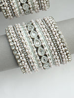 Aarna Bangle Set / Stack -Silver