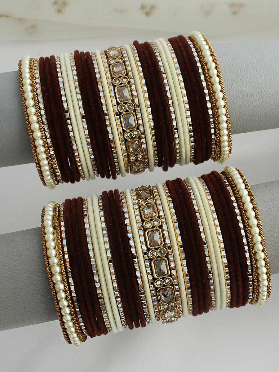 Shalini Bangle Set / Stack -Brown