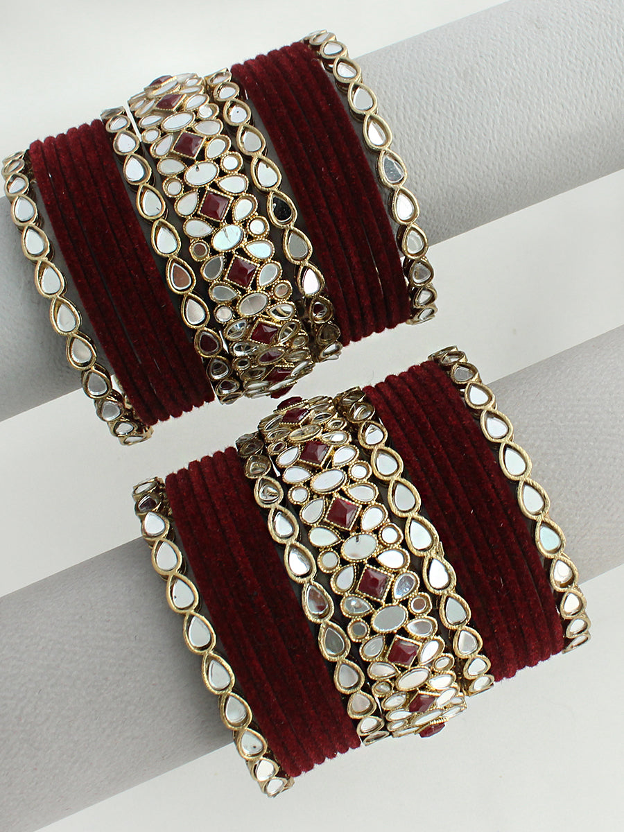 Aruni Bangle Set / Stack-marron 