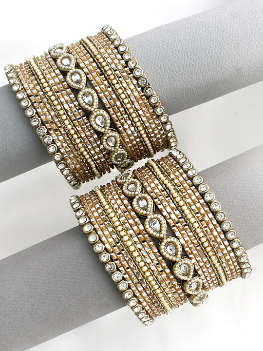Laiba Bangle Set / Stack-Gold