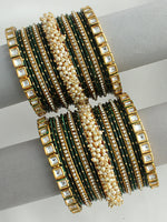 Aarohi Bangle set / Stack-Green 
