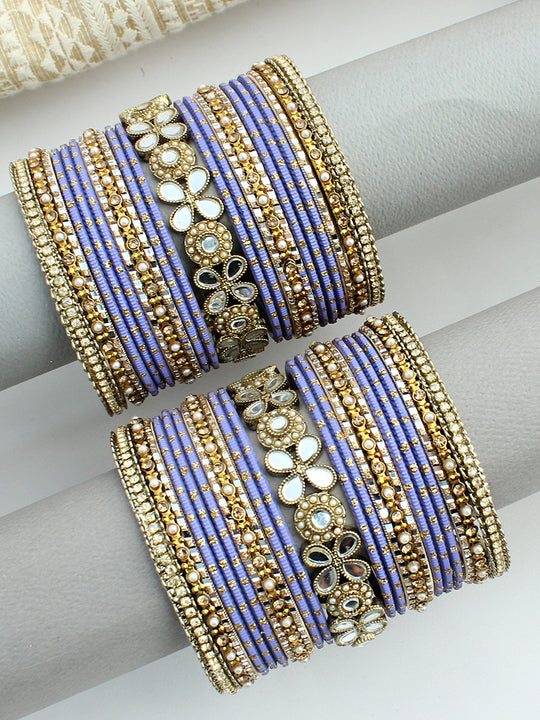 Virali Bangle Set / Stack-Lavender 
