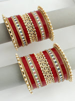 Manushi Bridal Choora Bangle Set- Marron 