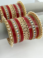 Manushi Bridal Choora Bangle Set- Marron 