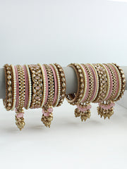 Sitashi Bangle Set / Stack-Pastel Pink