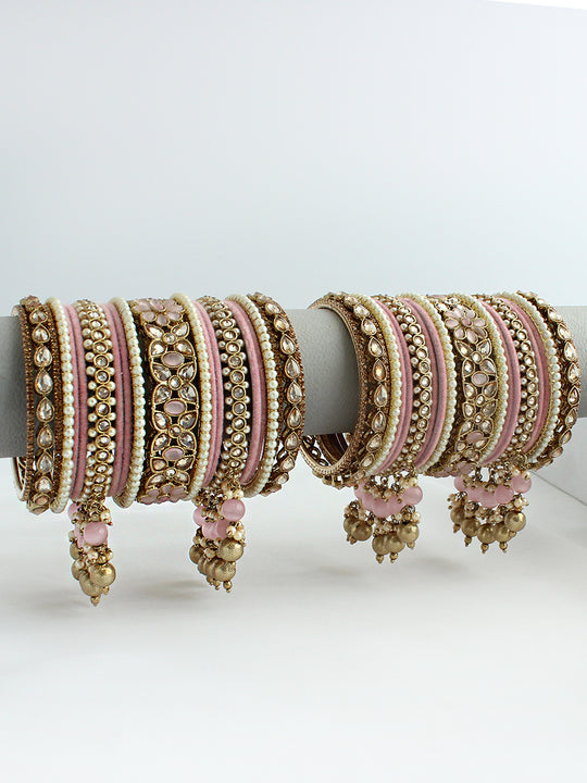 Sitashi Bangle Set / Stack-Pastel Pink