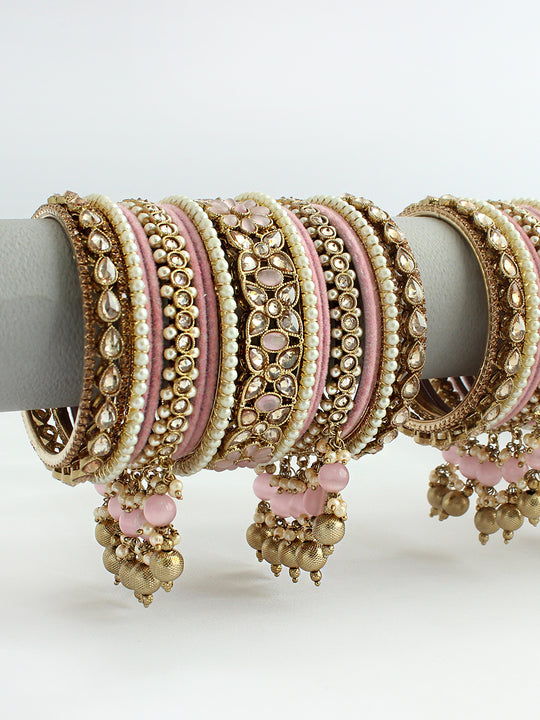 Sitashi Bangle Set / Stack-Pastel Pink