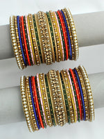 Raahi Bangle Set / Stack-Multi color 
