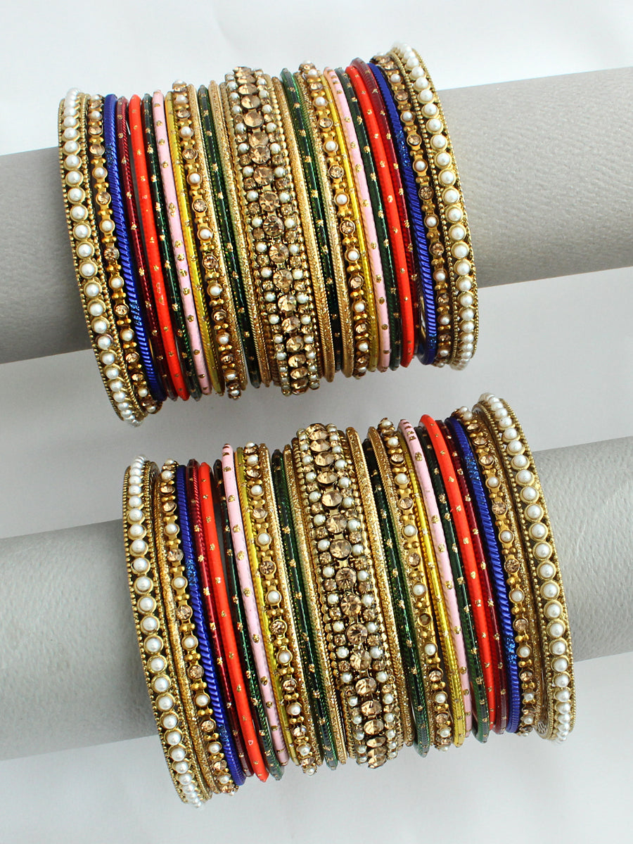 Raahi Bangle Set / Stack-Multi color 
