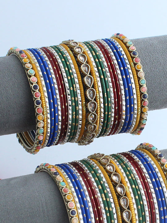 Amrita Bangle Set / Stack-Multicolor