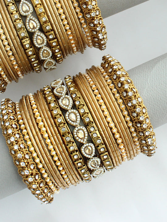 Ziva Bangle Set / Stack -Gold 