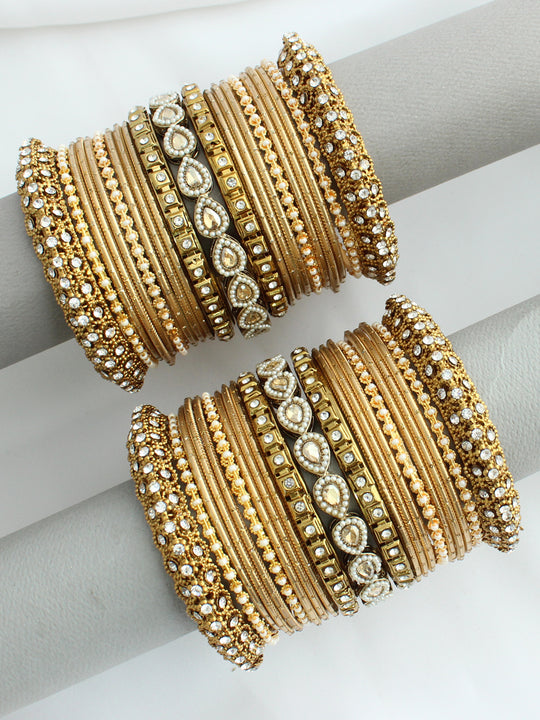 Ziva Bangle Set / Stack -Gold 