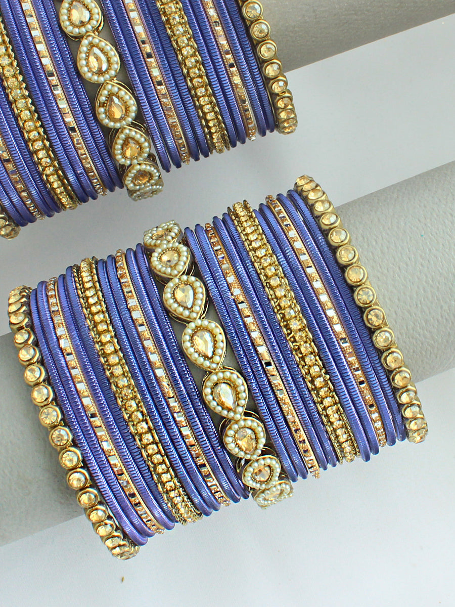 Girisha Bangle Set / Stack-Lavender