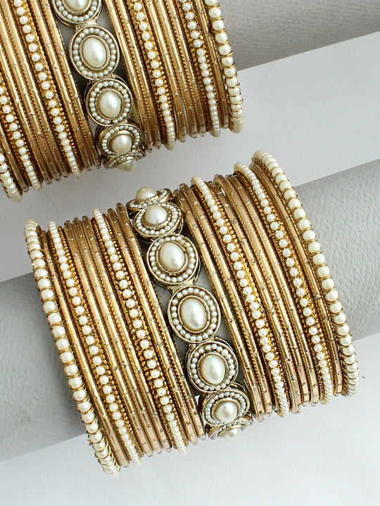 Urvika Bangle Set / Stack -Gold 