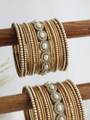 Urvika Bangle Set-Gold