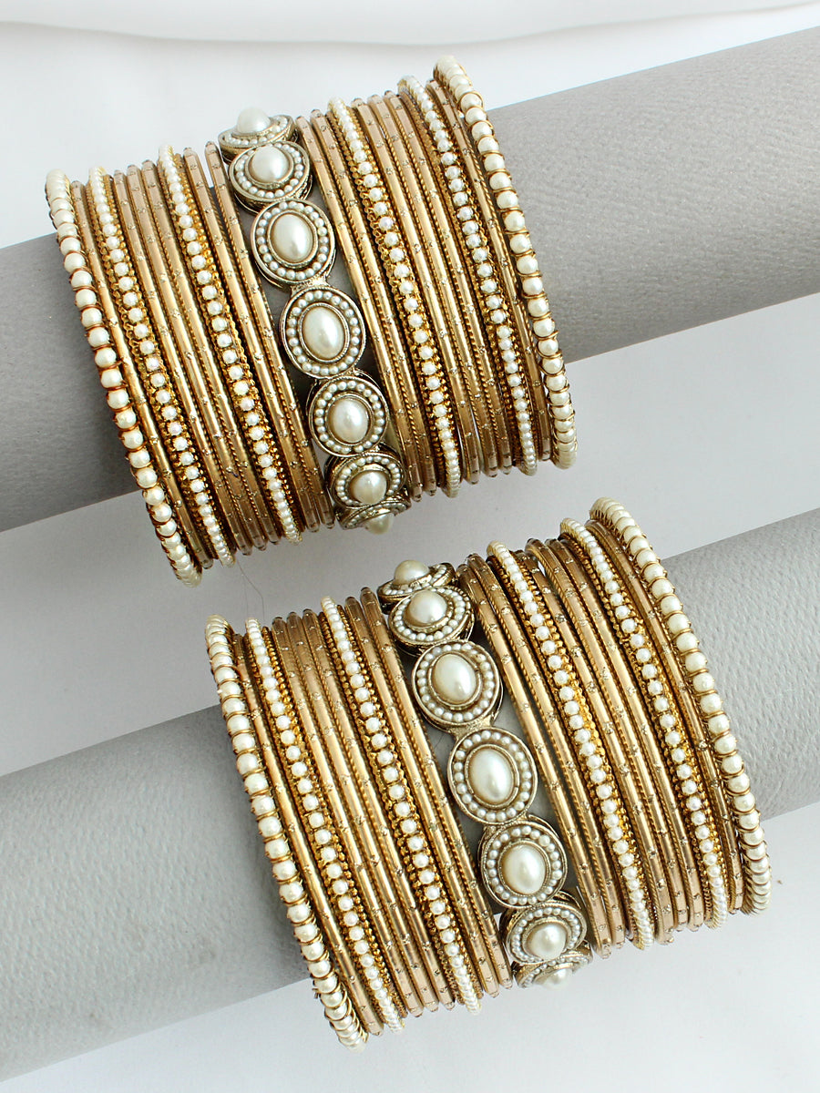 Urvika Bangle Set / Stack -Gold 