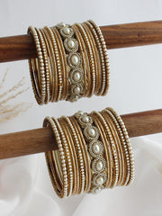 Urvika Bangle Set-Gold