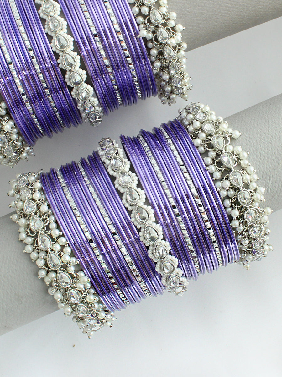 Anayra Bangle Set / Stack-Lavender 