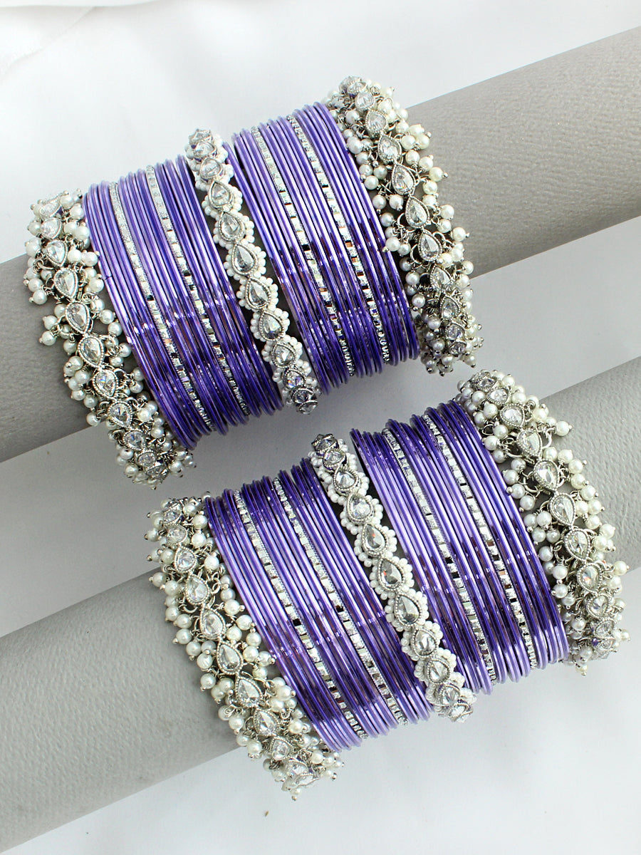 Anayra Bangle Set / Stack-Lavender 