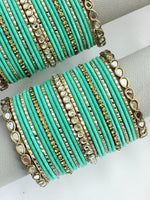 Simar Bangle Set / Stack-Sea Green 