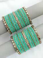 Simar Bangle Set / Stack-Sea Green 
