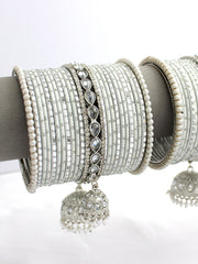 Ayana Bangle Set / Stack-White