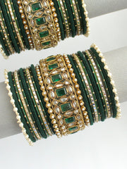 Ritanya Bangle Set / Stack-Green