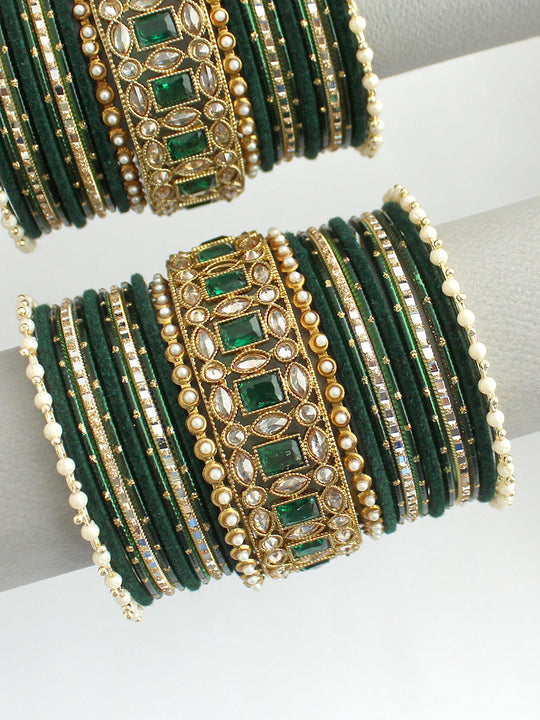 Ritanya Bangle Set / Stack-Green