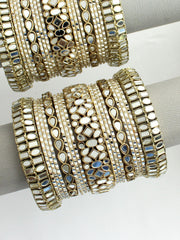 Tavishi Bangle Set / Stack -Antique Gold