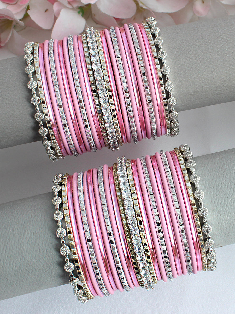 Irika Bangle Set / Stack-Pink