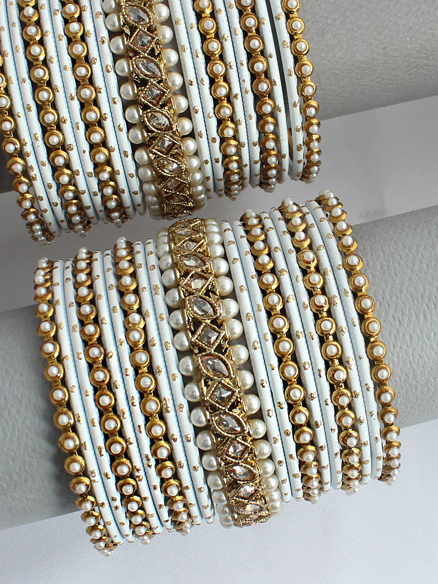Rania Bangle Set / Stack-White