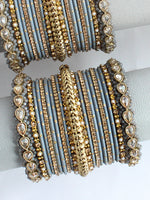 Aasha Bangle Set / Stack-Grey