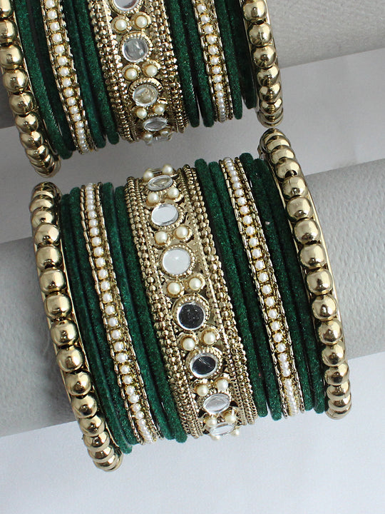 Aasma Bangle Set / Stack-Green