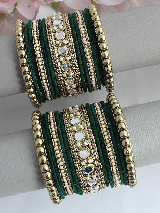 Aasma Bangle Set / Stack-Green
