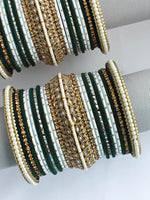 Maham Bangle Set / Stack-Green