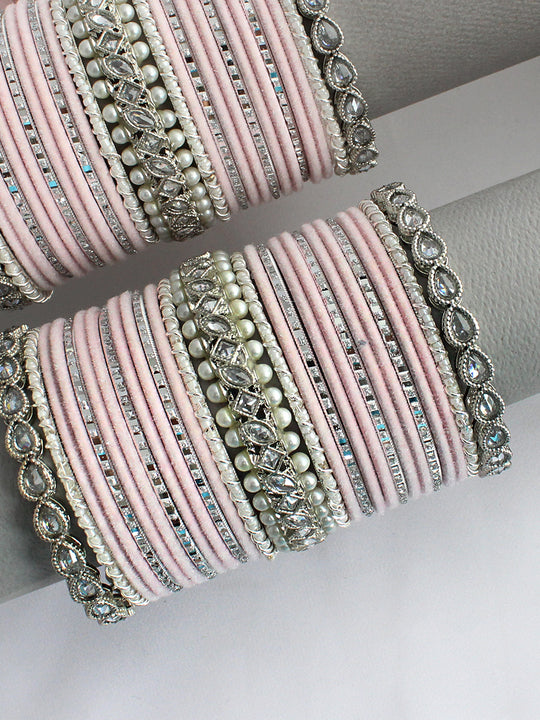 Fariha Bangle Set / Stack-Pastel Pink