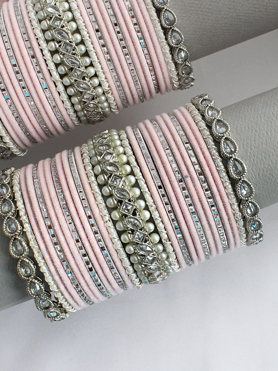 Fariha Bangle Set / Stack-Pastel Pink