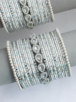Iqra Bangle Set / Stack-White