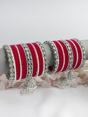 Haniya Bangle Set / Stack-Hot PINK