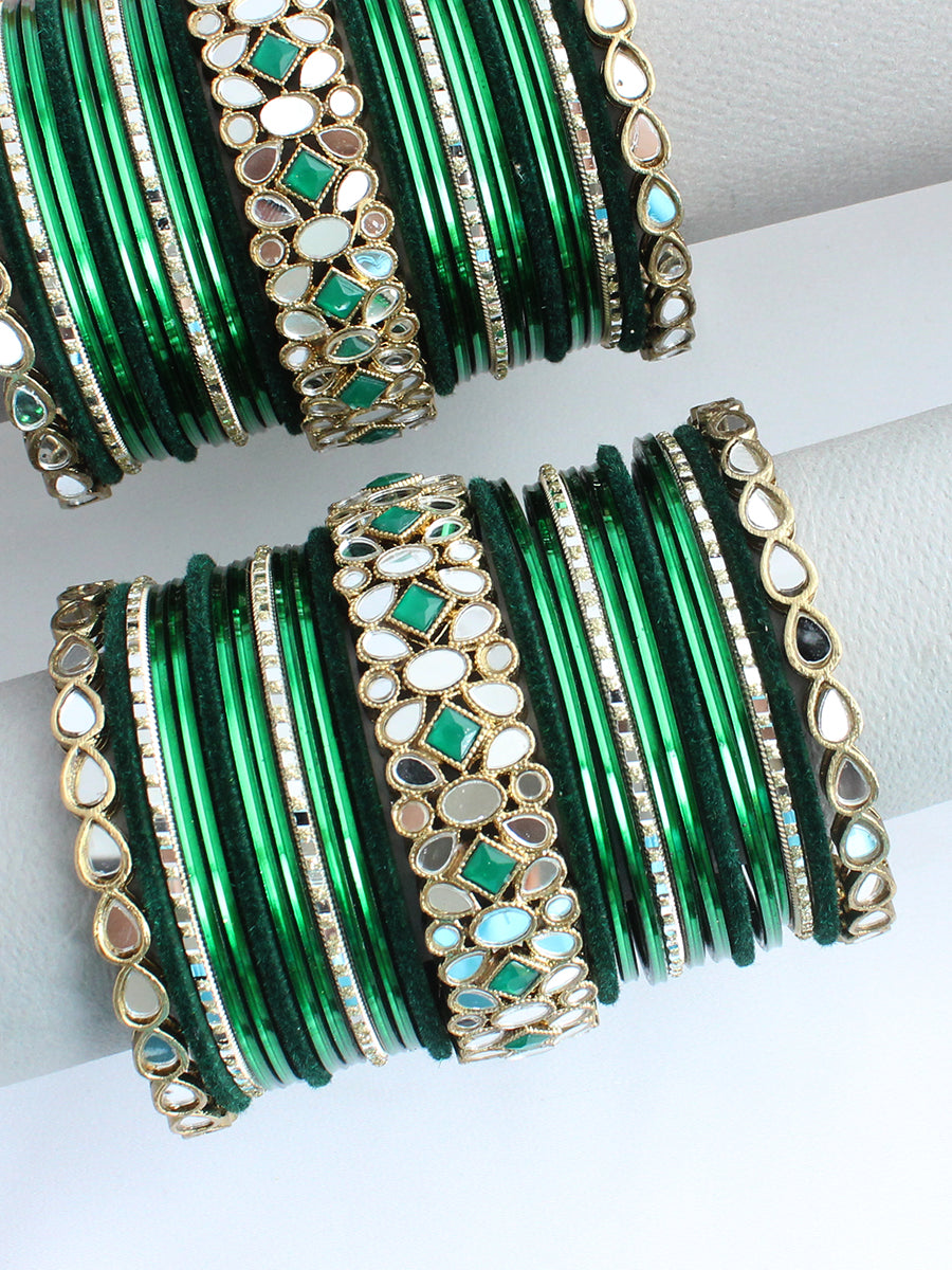 Nadia Bangle set-Green 