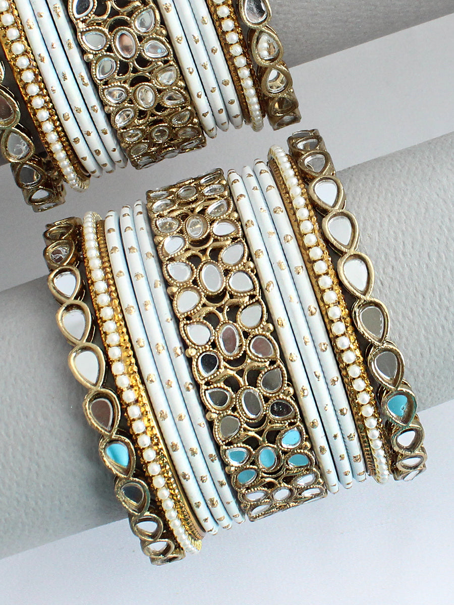 Avleen Bangle set-White 