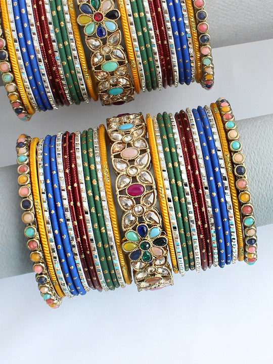 Aarushi Bangle Set / Stack-Multicolor