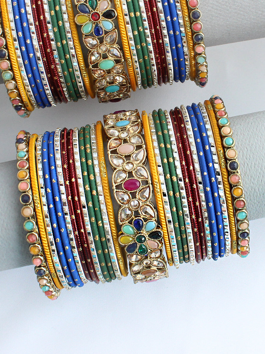 Aarushi Bangle Set / Stack-Multicolor