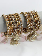 Sharanya Bangle Set/ Stack-Gold 