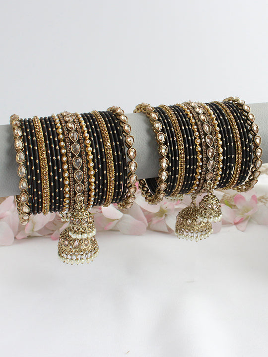 Shyamli Bangle Set / Stack-Black